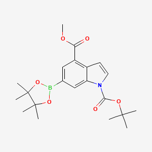 1-BOC-4-(Methoxycarbonyl)indole-6-boronic acid, pinacol ester