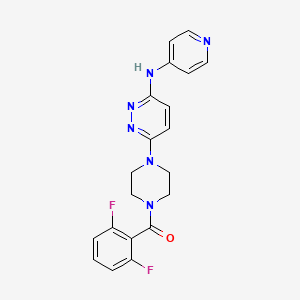 molecular formula C20H18F2N6O B2643128 (2,6-Difluorophenyl)(4-(6-(pyridin-4-ylamino)pyridazin-3-yl)piperazin-1-yl)methanone CAS No. 1020978-57-7
