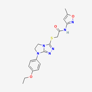 2-((7-(4-ethoxyphenyl)-6,7-dihydro-5H-imidazo[2,1-c][1,2,4]triazol-3-yl)thio)-N-(5-methylisoxazol-3-yl)acetamide