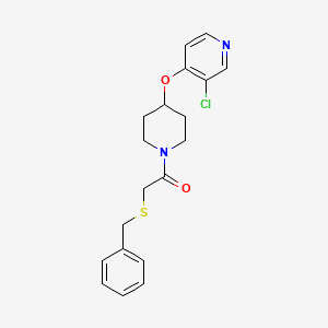 molecular formula C19H21ClN2O2S B2643159 2-(Benzylthio)-1-(4-((3-chloropyridin-4-yl)oxy)piperidin-1-yl)ethanone CAS No. 2034496-36-9