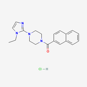 (4-(1-ethyl-1H-imidazol-2-yl)piperazin-1-yl)(naphthalen-2-yl)methanone hydrochloride
