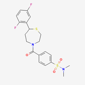4-(7-(2,5-difluorophenyl)-1,4-thiazepane-4-carbonyl)-N,N-dimethylbenzenesulfonamide