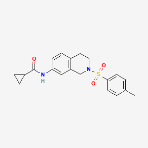 molecular formula C20H22N2O3S B2643177 N-(2-tosyl-1,2,3,4-tetrahydroisoquinolin-7-yl)cyclopropanecarboxamide CAS No. 955225-21-5