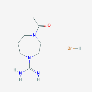 molecular formula C8H17BrN4O B2643180 4-Acetyl-1,4-diazepane-1-carboximidamide hydrobromide CAS No. 1803570-40-2