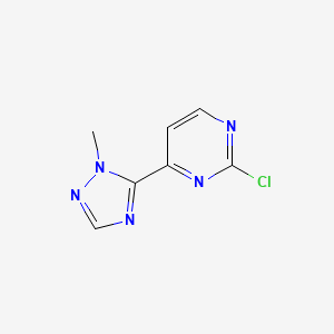 molecular formula C7H6ClN5 B2643181 2-Chloro-4-(1-methyl-1H-1,2,4-triazol-5-yl)pyrimidine CAS No. 1203250-45-6