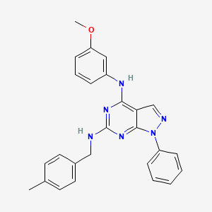 N~4~-(3-methoxyphenyl)-N~6~-(4-methylbenzyl)-1-phenyl-1H-pyrazolo[3,4-d]pyrimidine-4,6-diamine