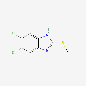 molecular formula C8H6Cl2N2S B2643191 5,6-dichloro-2-(methylthio)-1H-benzo[d]imidazole CAS No. 20076-54-4