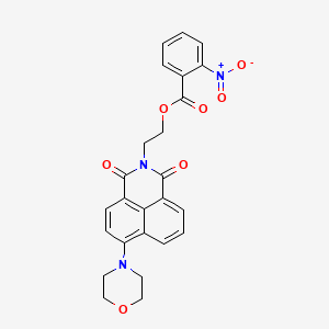 molecular formula C25H21N3O7 B2643192 2-(6-morpholino-1,3-dioxo-1H-benzo[de]isoquinolin-2(3H)-yl)ethyl 2-nitrobenzoate CAS No. 310453-46-4