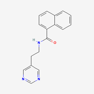 N-(2-(pyrimidin-5-yl)ethyl)-1-naphthamide