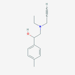 molecular formula C14H19NO B2643199 2-[Ethyl(prop-2-ynyl)amino]-1-(4-methylphenyl)ethanol CAS No. 1436156-55-6
