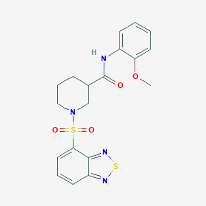 molecular formula C19H20N4O4S2 B264320 1-(2,1,3-benzothiadiazol-4-ylsulfonyl)-N-(2-methoxyphenyl)piperidine-3-carboxamide 