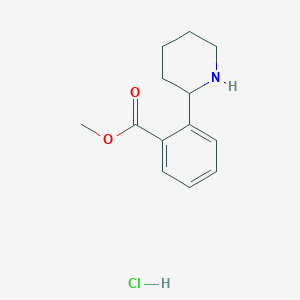 molecular formula C13H18ClNO2 B2643207 Methyl 2-(piperidin-2-yl)benzoate hydrochloride CAS No. 1203685-41-9