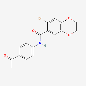 N-(4-acetylphenyl)-7-bromo-2,3-dihydro-1,4-benzodioxine-6-carboxamide