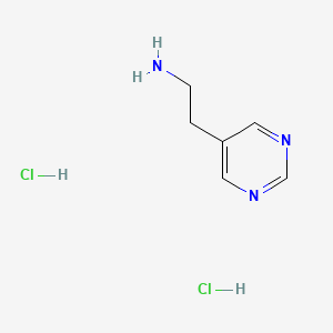 molecular formula C6H11Cl2N3 B2643213 2-(Pyrimidin-5-yl)ethanamine dihydrochloride CAS No. 1989671-46-6