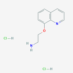 molecular formula C11H14Cl2N2O B2643214 [2-(Quinolin-8-yloxy)ethyl]amine dihydrochloride CAS No. 16237-32-4; 801167-08-8