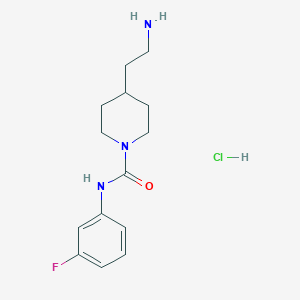 4-(2-aminoethyl)-N-(3-fluorophenyl)piperidine-1-carboxamide hydrochloride