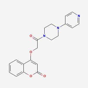 molecular formula C20H19N3O4 B2643218 4-(2-oxo-2-(4-(pyridin-4-yl)piperazin-1-yl)ethoxy)-2H-chromen-2-one CAS No. 2034422-71-2