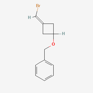 molecular formula C12H13BrO B2643233 [3-(Bromomethylidene)cyclobutyl]oxymethylbenzene CAS No. 2158397-99-8