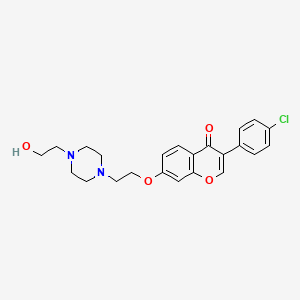 molecular formula C23H25ClN2O4 B2643238 3-(4-氯苯基)-7-(2-(4-(2-羟乙基)哌嗪-1-基)乙氧基)-4H-色满-4-酮 CAS No. 903855-07-2