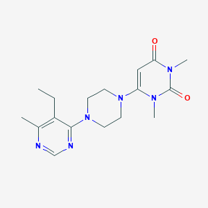 molecular formula C17H24N6O2 B2643241 6-[4-(5-Ethyl-6-methylpyrimidin-4-yl)piperazin-1-yl]-1,3-dimethylpyrimidine-2,4-dione CAS No. 2380097-79-8