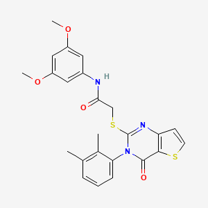 molecular formula C24H23N3O4S2 B2643245 N-(3,5-dimethoxyphenyl)-2-{[3-(2,3-dimethylphenyl)-4-oxo-3,4-dihydrothieno[3,2-d]pyrimidin-2-yl]sulfanyl}acetamide CAS No. 1291873-86-3