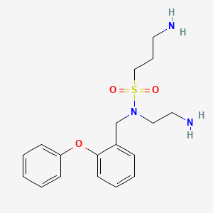 molecular formula C18H25N3O3S B2643261 3-氨基-N-(2-氨基乙基)-N-[(2-苯氧基苯基)甲基]丙烷-1-磺酰胺 CAS No. 1797772-54-3