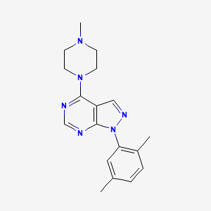 molecular formula C18H22N6 B2643262 1-(2,5-dimethylphenyl)-4-(4-methylpiperazin-1-yl)-1H-pyrazolo[3,4-d]pyrimidine CAS No. 946356-66-7