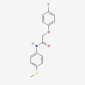 molecular formula C15H14FNO2S B2643263 2-(4-fluorophenoxy)-N-(4-(methylthio)phenyl)acetamide CAS No. 1172381-61-1