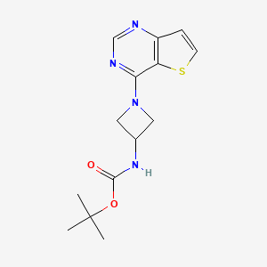 molecular formula C14H18N4O2S B2643265 Tert-butyl N-(1-thieno[3,2-d]pyrimidin-4-ylazetidin-3-yl)carbamate CAS No. 2415514-02-0