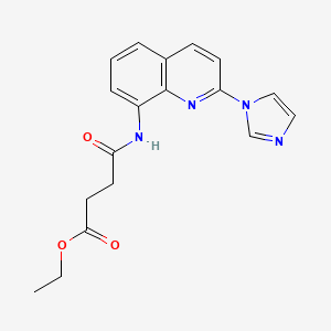 ethyl 4-((2-(1H-imidazol-1-yl)quinolin-8-yl)amino)-4-oxobutanoate