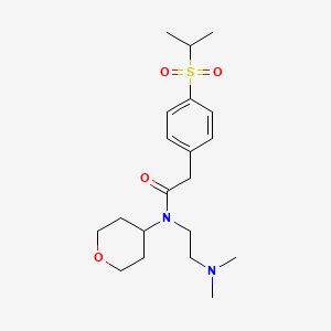 molecular formula C20H32N2O4S B2643274 N-(2-(dimethylamino)ethyl)-2-(4-(isopropylsulfonyl)phenyl)-N-(tetrahydro-2H-pyran-4-yl)acetamide CAS No. 1790197-54-4