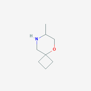 molecular formula C8H15NO B2643286 7-Methyl-5-oxa-8-azaspiro[3.5]nonane CAS No. 1557979-23-3