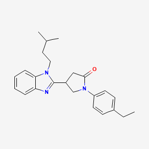 1-(4-ethylphenyl)-4-[1-(3-methylbutyl)-1H-benzimidazol-2-yl]pyrrolidin-2-one