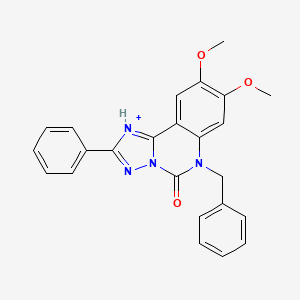 6-benzyl-8,9-dimethoxy-2-phenyl-5H,6H-[1,2,4]triazolo[1,5-c]quinazolin-5-one