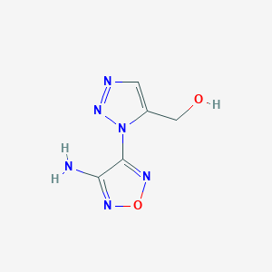 molecular formula C5H6N6O2 B2643292 [1-(4-amino-1,2,5-oxadiazol-3-yl)-1H-1,2,3-triazol-5-yl]methanol CAS No. 292836-19-2