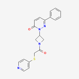 6-Phenyl-2-[1-(2-pyridin-4-ylsulfanylacetyl)azetidin-3-yl]pyridazin-3-one