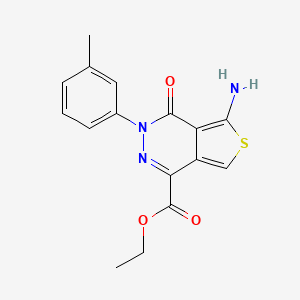 Ethyl 5-amino-4-oxo-3-(m-tolyl)-3,4-dihydrothieno[3,4-d]pyridazine-1-carboxylate