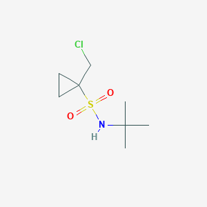 molecular formula C8H16ClNO2S B2643321 N-tert-butyl-1-(chloromethyl)cyclopropane-1-sulfonamide CAS No. 2091598-02-4