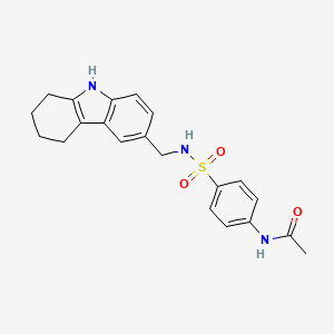 molecular formula C21H23N3O3S B2643327 N-(4-{[(2,3,4,9-四氢-1H-咔唑-6-基)甲基]磺酰基}苯基)乙酰胺 CAS No. 696656-97-0