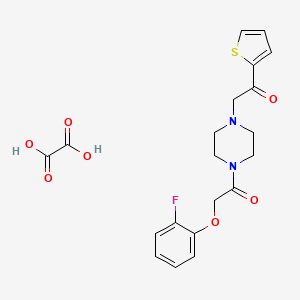 2-(2-Fluorophenoxy)-1-(4-(2-oxo-2-(thiophen-2-yl)ethyl)piperazin-1-yl)ethanone oxalate
