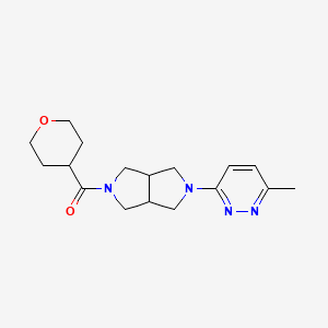 [2-(6-Methylpyridazin-3-yl)-1,3,3a,4,6,6a-hexahydropyrrolo[3,4-c]pyrrol-5-yl]-(oxan-4-yl)methanone