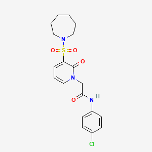 2-(3-(azepan-1-ylsulfonyl)-2-oxopyridin-1(2H)-yl)-N-(4-chlorophenyl)acetamide