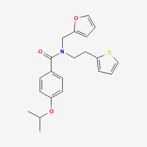 N-(furan-2-ylmethyl)-4-isopropoxy-N-(2-(thiophen-2-yl)ethyl)benzamide