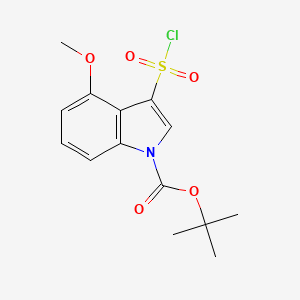 tert-butyl 3-(chlorosulfonyl)-4-methoxy-1H-indole-1-carboxylate