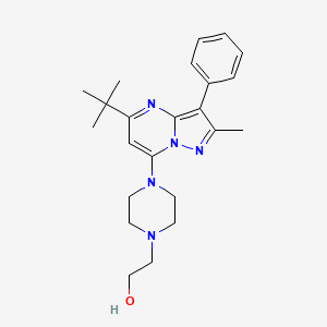 2-[4-(5-Tert-butyl-2-methyl-3-phenylpyrazolo[1,5-a]pyrimidin-7-yl)piperazin-1-yl]ethanol