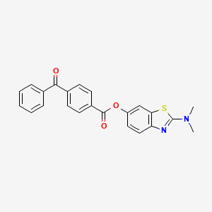 molecular formula C23H18N2O3S B2643357 2-(Dimethylamino)benzo[d]thiazol-6-yl 4-benzoylbenzoate CAS No. 953221-70-0