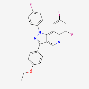 molecular formula C24H16F3N3O B2643369 3-(4-ethoxyphenyl)-6,8-difluoro-1-(4-fluorophenyl)-1H-pyrazolo[4,3-c]quinoline CAS No. 901229-71-8