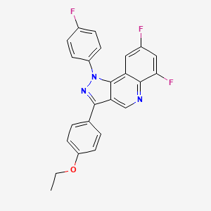 molecular formula C24H16F3N3O B2643369 3-(4-乙氧基苯基)-6,8-二氟-1-(4-氟苯基)-1H-吡唑并[4,3-c]喹啉 CAS No. 901229-71-8