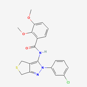 N-[2-(3-chlorophenyl)-4,6-dihydrothieno[3,4-c]pyrazol-3-yl]-2,3-dimethoxybenzamide