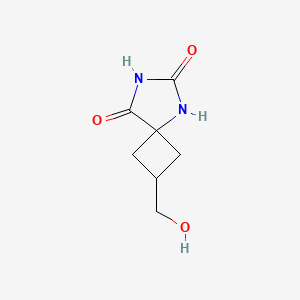molecular formula C7H10N2O3 B2643377 2-(Hydroxymethyl)-5,7-diazaspiro[3.4]octane-6,8-dione CAS No. 1822793-55-4